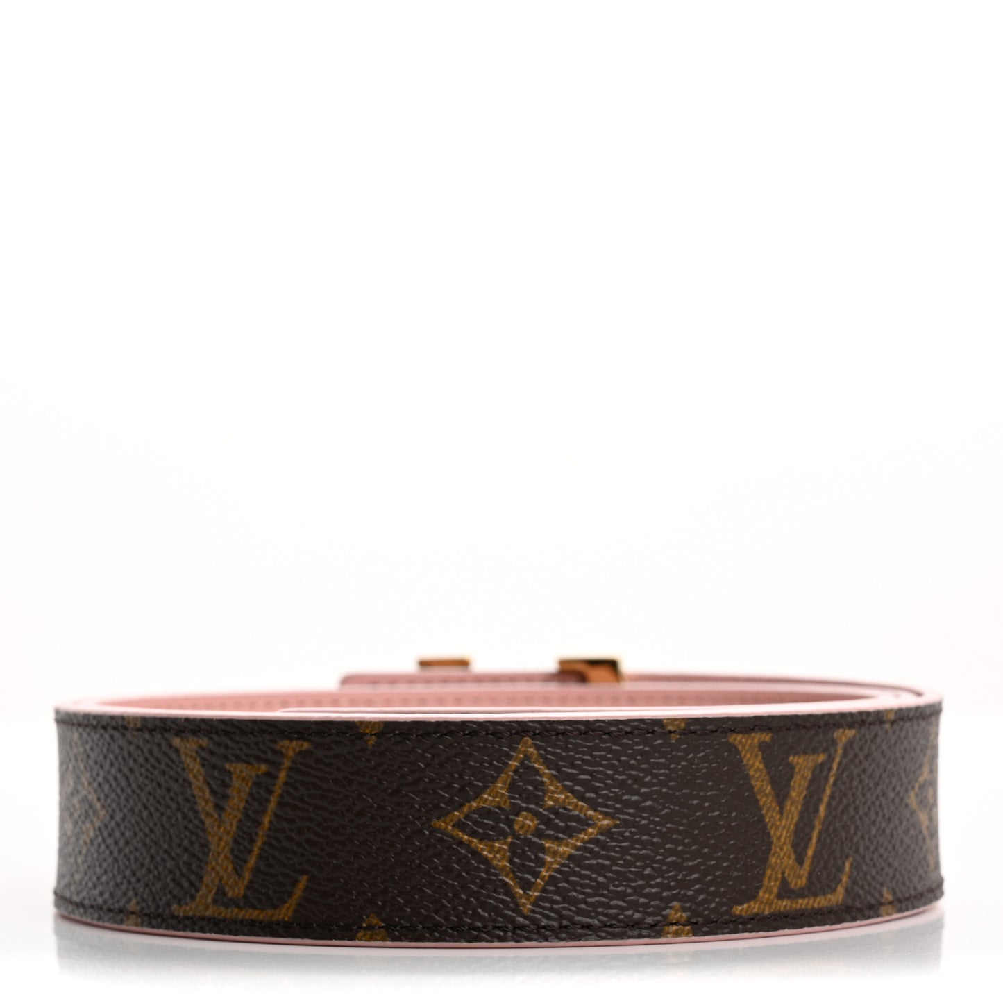 Calfskin Monogram 30mm LV Initiales Reversible Belt 85 34 Rose Ballerine