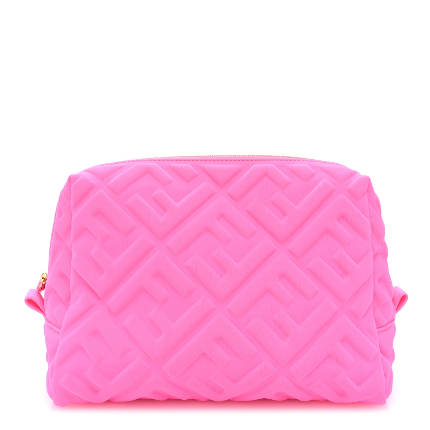 Lycra FF 1974 Embossed Medium Trapezoid Beauty Pouch Rosa Shocking