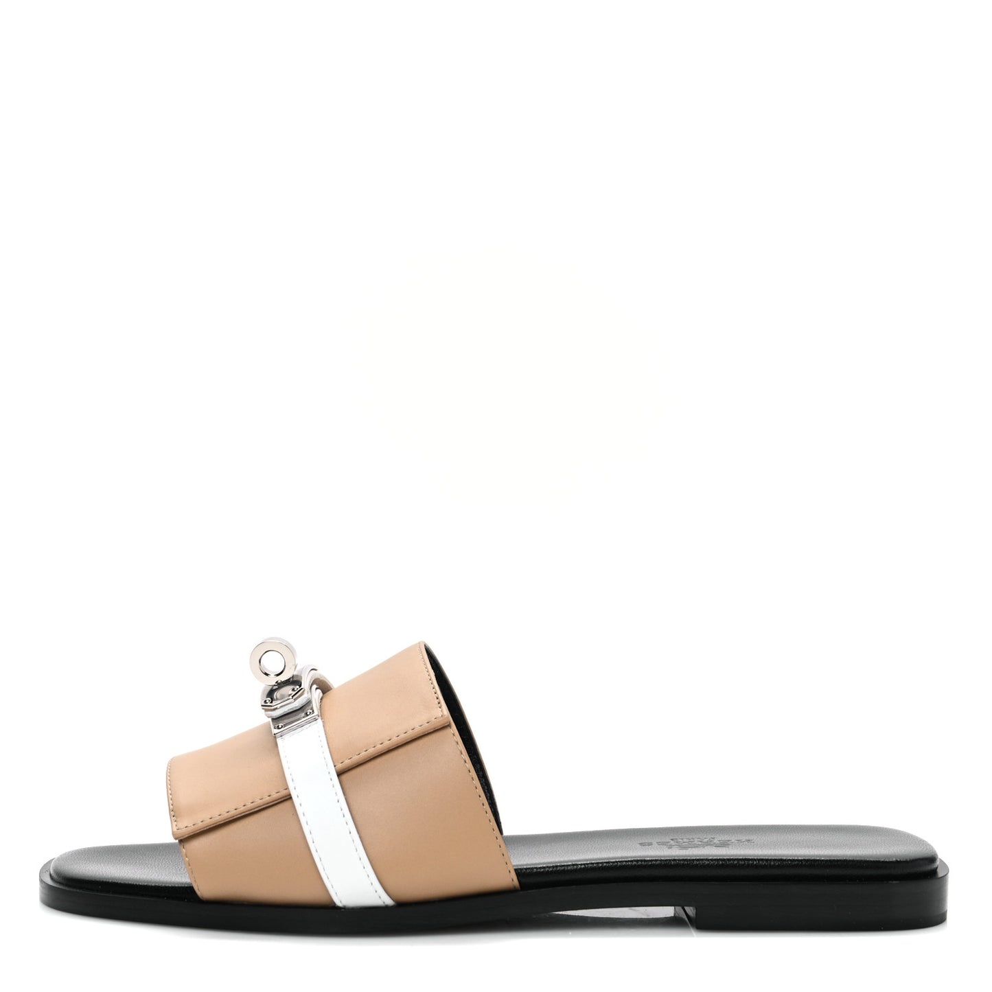 Calfskin Giulia Sandals 36 Beige Albinos White