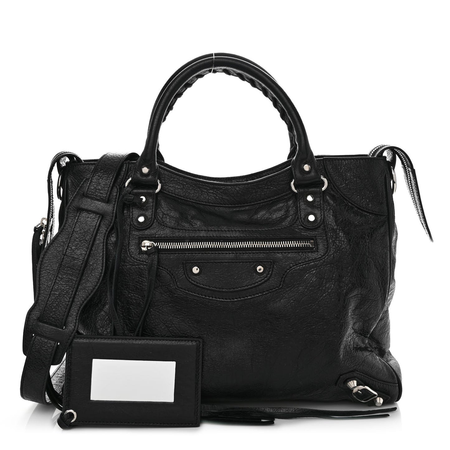 Agneau Classic Silver Hardware Velo Black