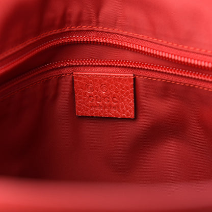 Gucci Nylon Monogram Double Buckle Flap Messenger Bag Vibrant Red 6 of 9