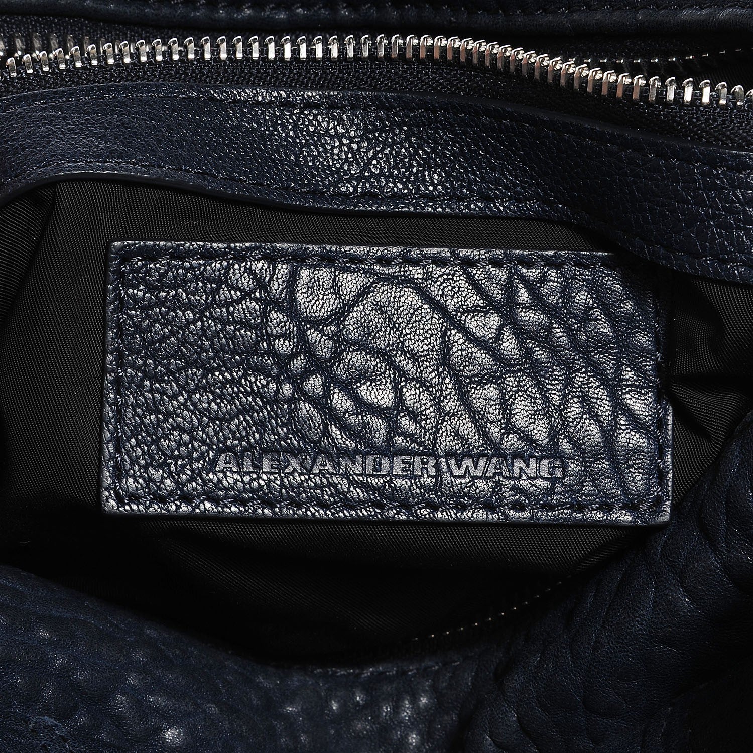 Alexander Wang Pebbled Lambskin Rocco Midnight 6 of 7