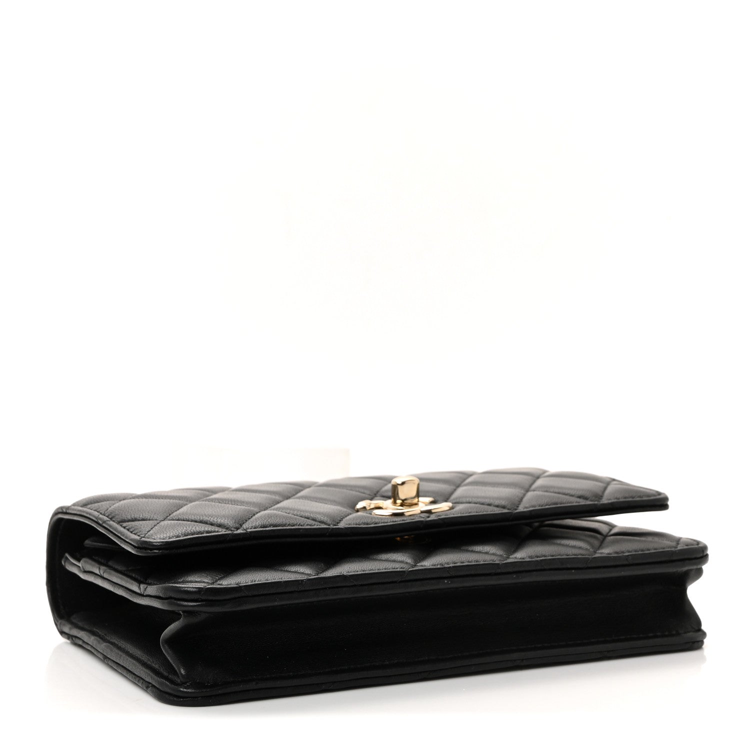 Chanel Lambskin Quilted Top Handle Trendy CC Wallet On Chain WOC Black 7 of 23