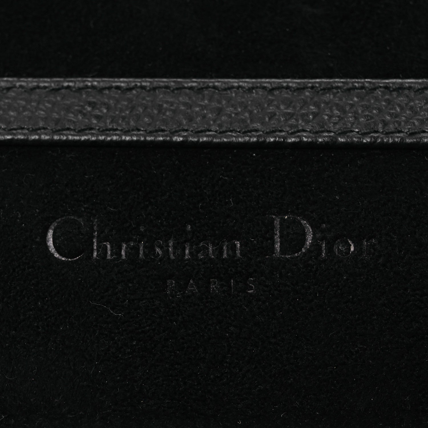 Christian Dior Grained Calfskin Saddle Chain Pouch Black 9 of 15