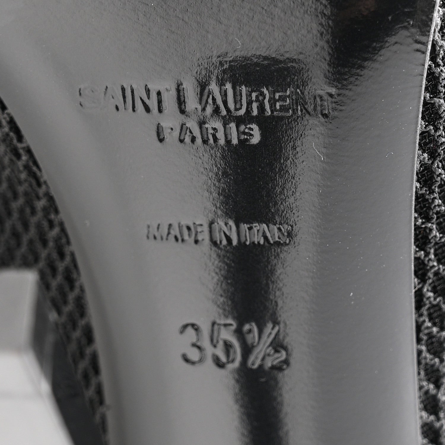 Saint Laurent Elba Applique Tulle Aston 115 Boots 35.5 Black 8 of 10