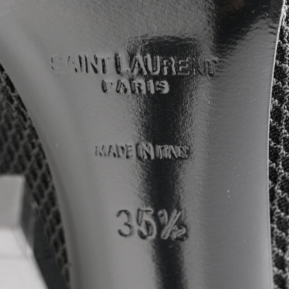 Saint Laurent Elba Applique Tulle Aston 115 Boots 35.5 Black 8 of 10