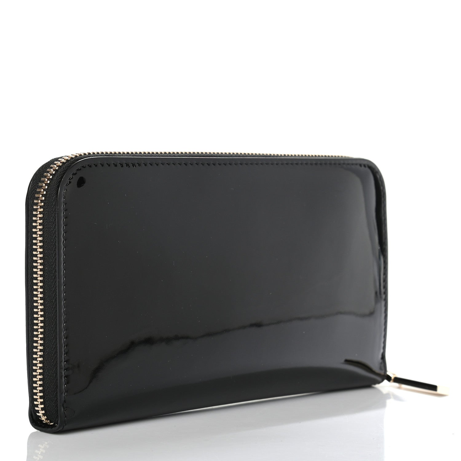 Versace Patent Palazzo Medusa Zip Around Wallet Black 2 of 5
