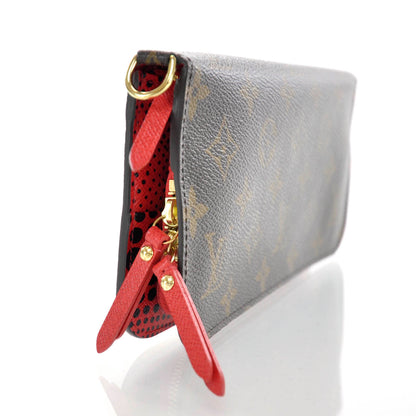 Louis Vuitton Monogram Kusama Waves Insolite Wallet Red 3 of 9
