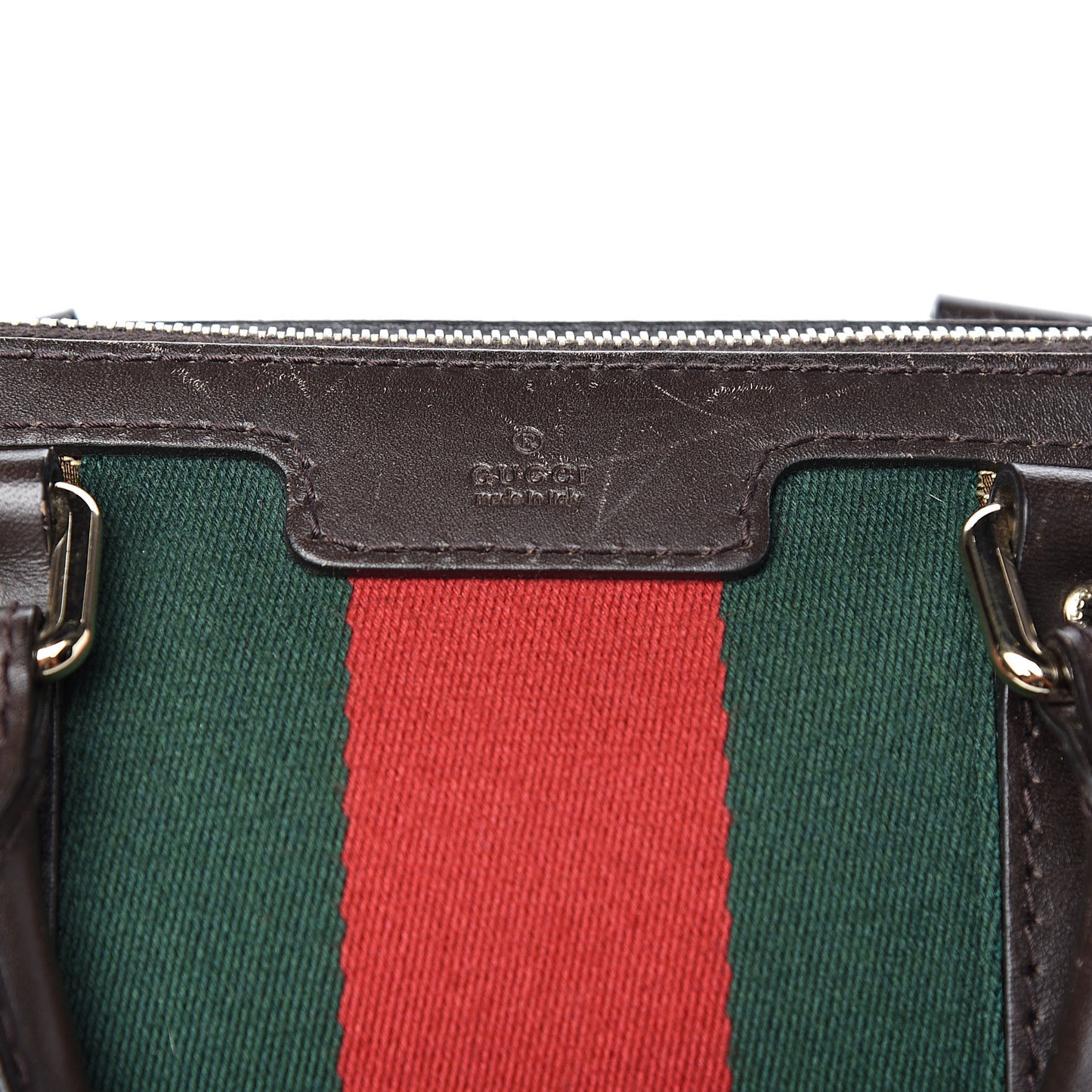 Monogram Vintage Web Medium Boston Dark Brown