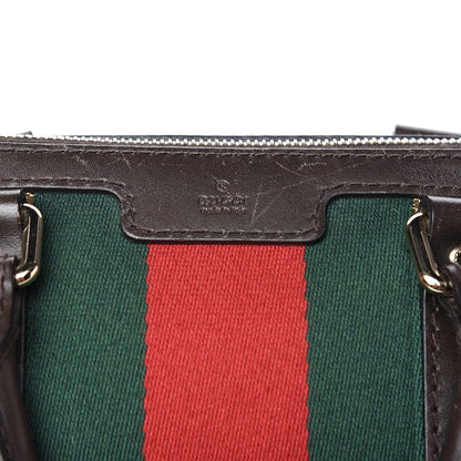 Gucci Monogram Vintage Web Medium Boston Dark Brown 6 of 10