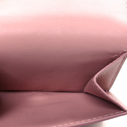 Balenciaga Grained Calfskin Logo Everyday Mini Wallet Pink 7 of 11