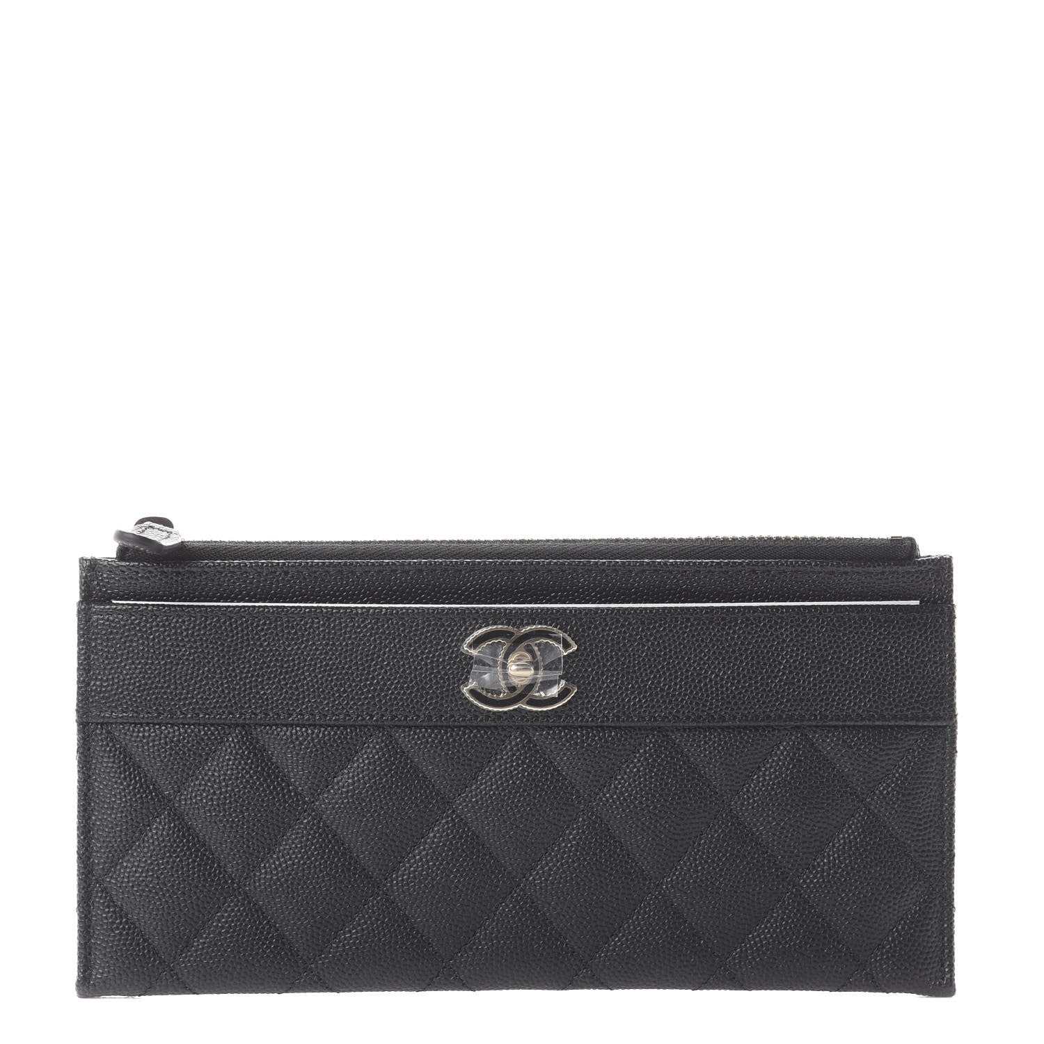 Chanel Caviar Quilted Mademoiselle Vintage Zip Pouch Black 1 of 6