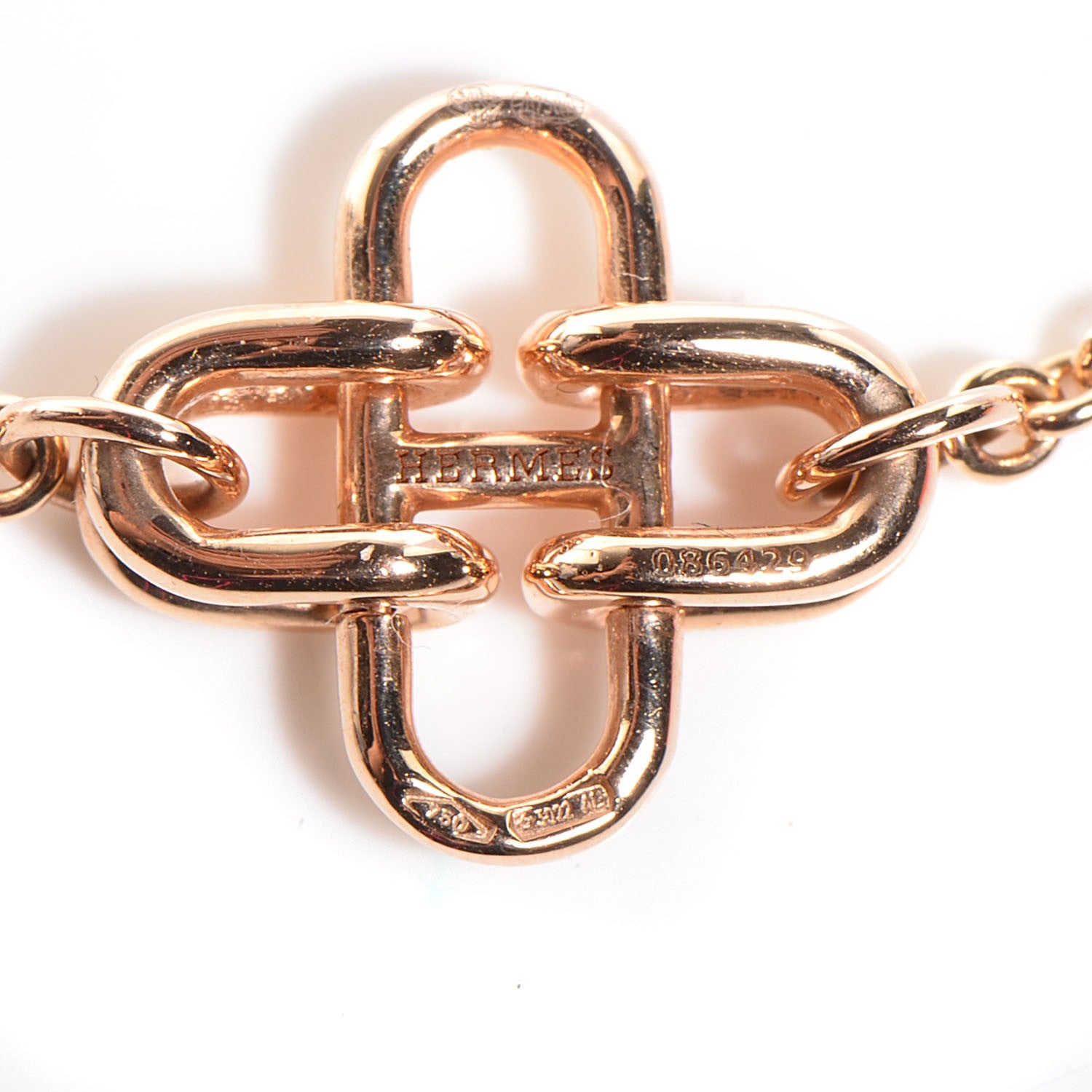 Hermes 18K Rose Gold Rose de' Mer Diamond Dangle Earrings 4 of 5