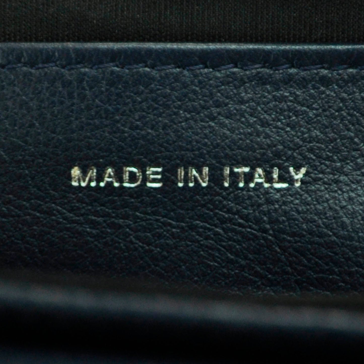 Caviar Half Moon Wallet On Chain Navy