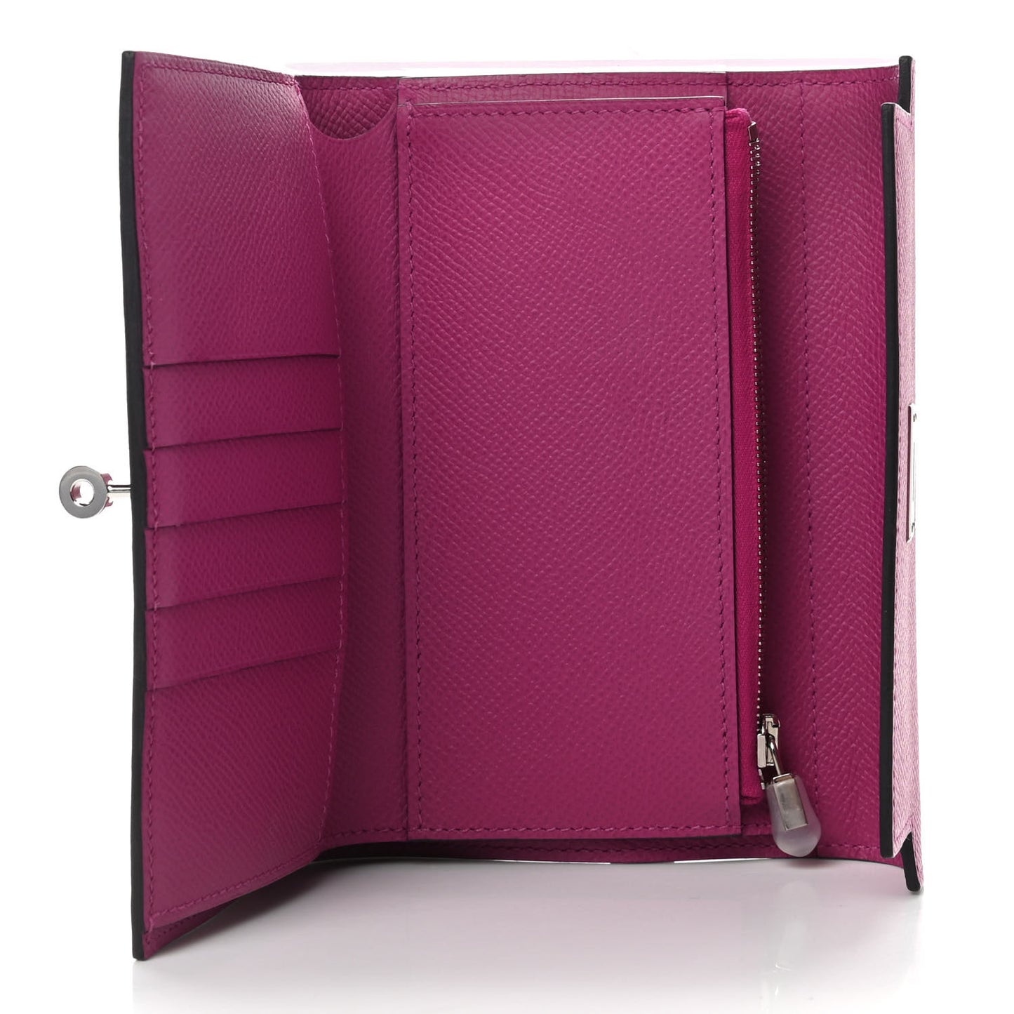 Epsom Medium Kelly Wallet Rose Pourpre