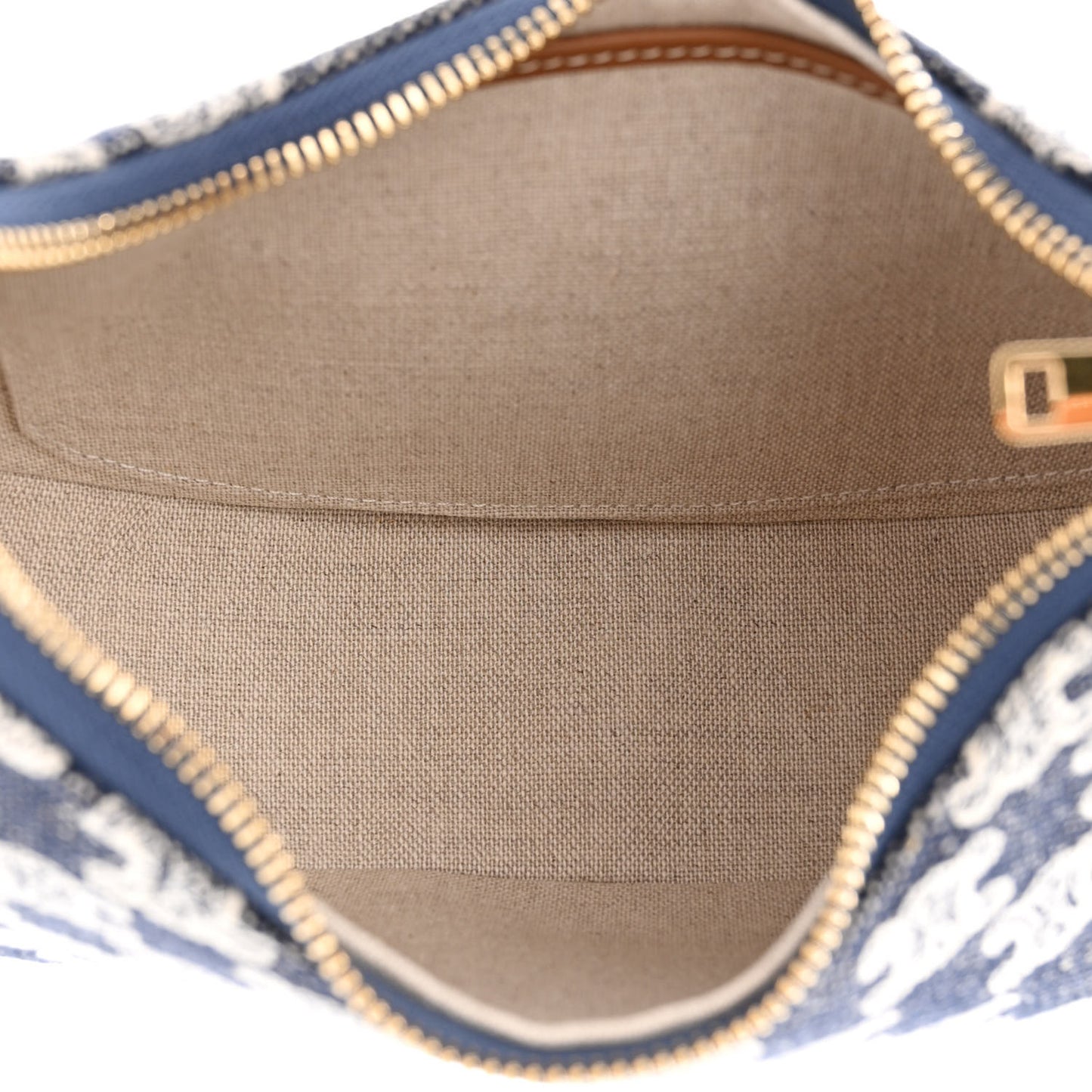 Canvas Calfskin Ava Triomphe Shoulder Bag Blue
