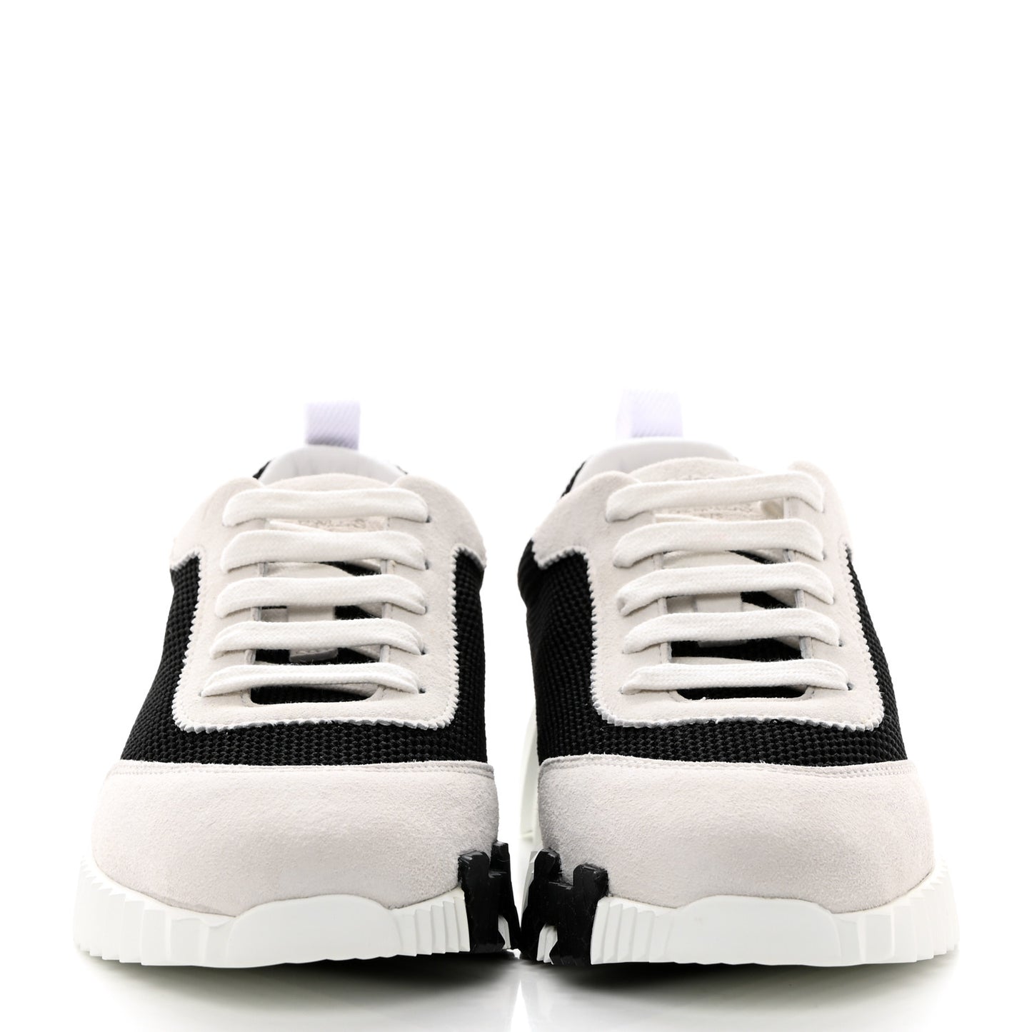 Air Mesh Suede Goatskin Bouncing Sneakers 35 Black Orange