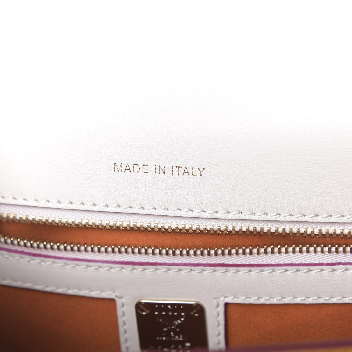 Visetos Small Patricia Satchel Cognac White