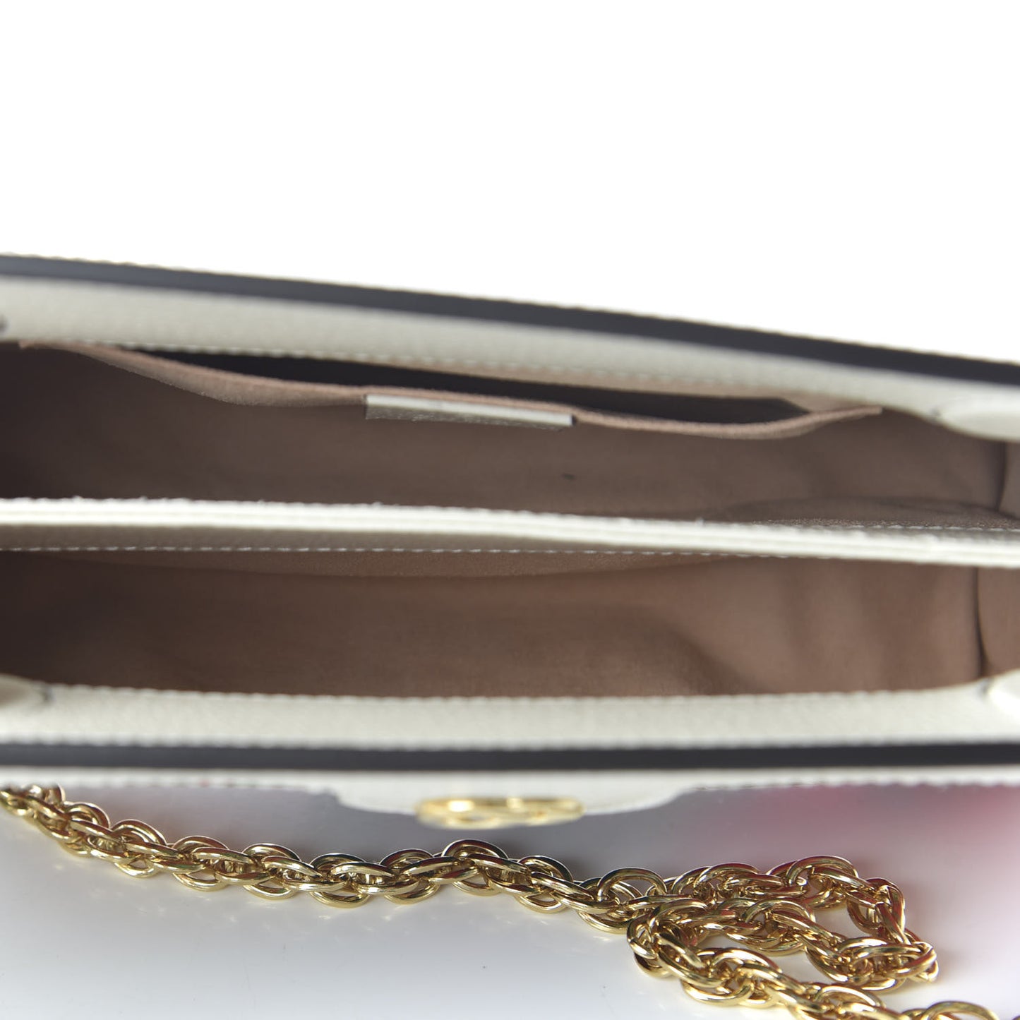 GG Supreme Monogram Flora Web Small Ophidia Chain Shoulder Bag White