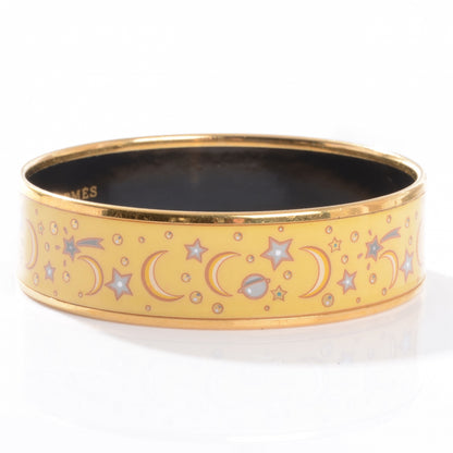 Hermes Enamel Printed Medium Moon Stars Bracelet 70 Yellow 4 of 4