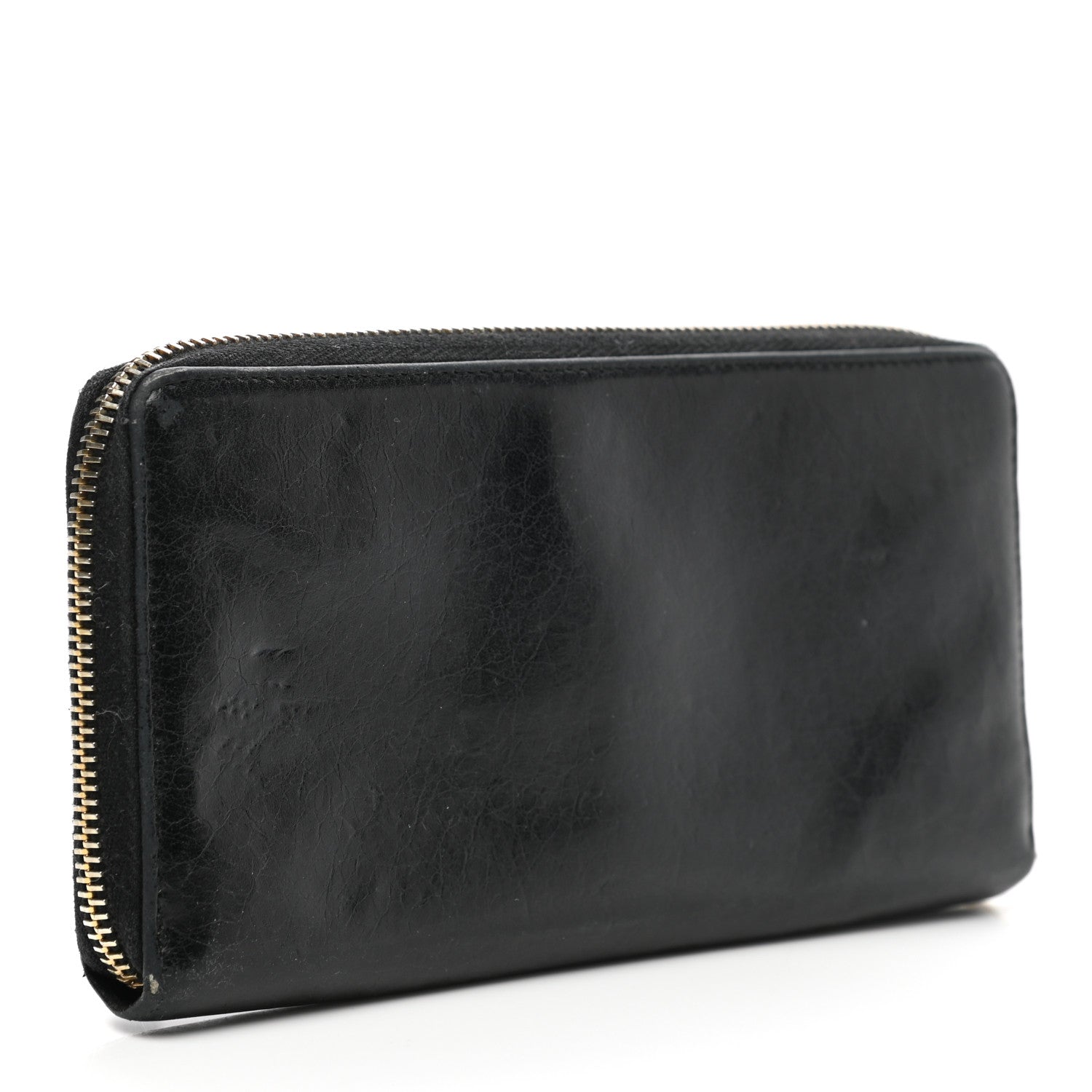 Balenciaga Agneau Giant 12 Rose Gold Hardware Continental Zip Around Wallet Black 3 of 14