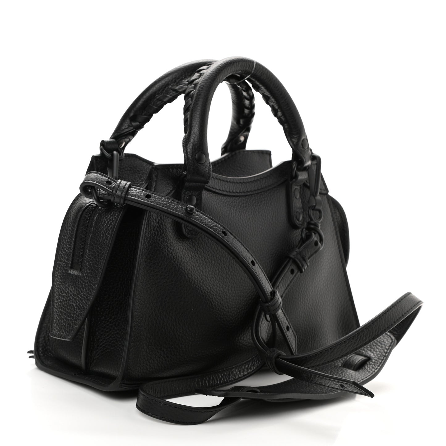 Grained Calfskin Neo Classic Black Hardware Mini City Black