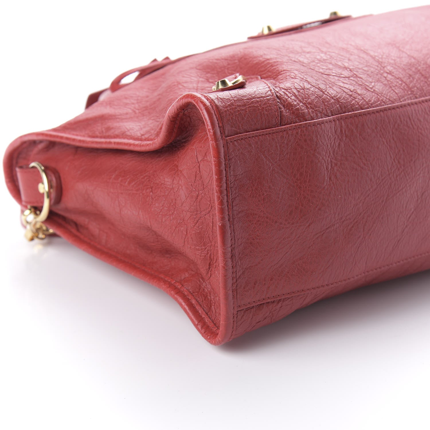 Balenciaga Agneau Classic Gold Hardware City Rouge Groseille 6 of 9