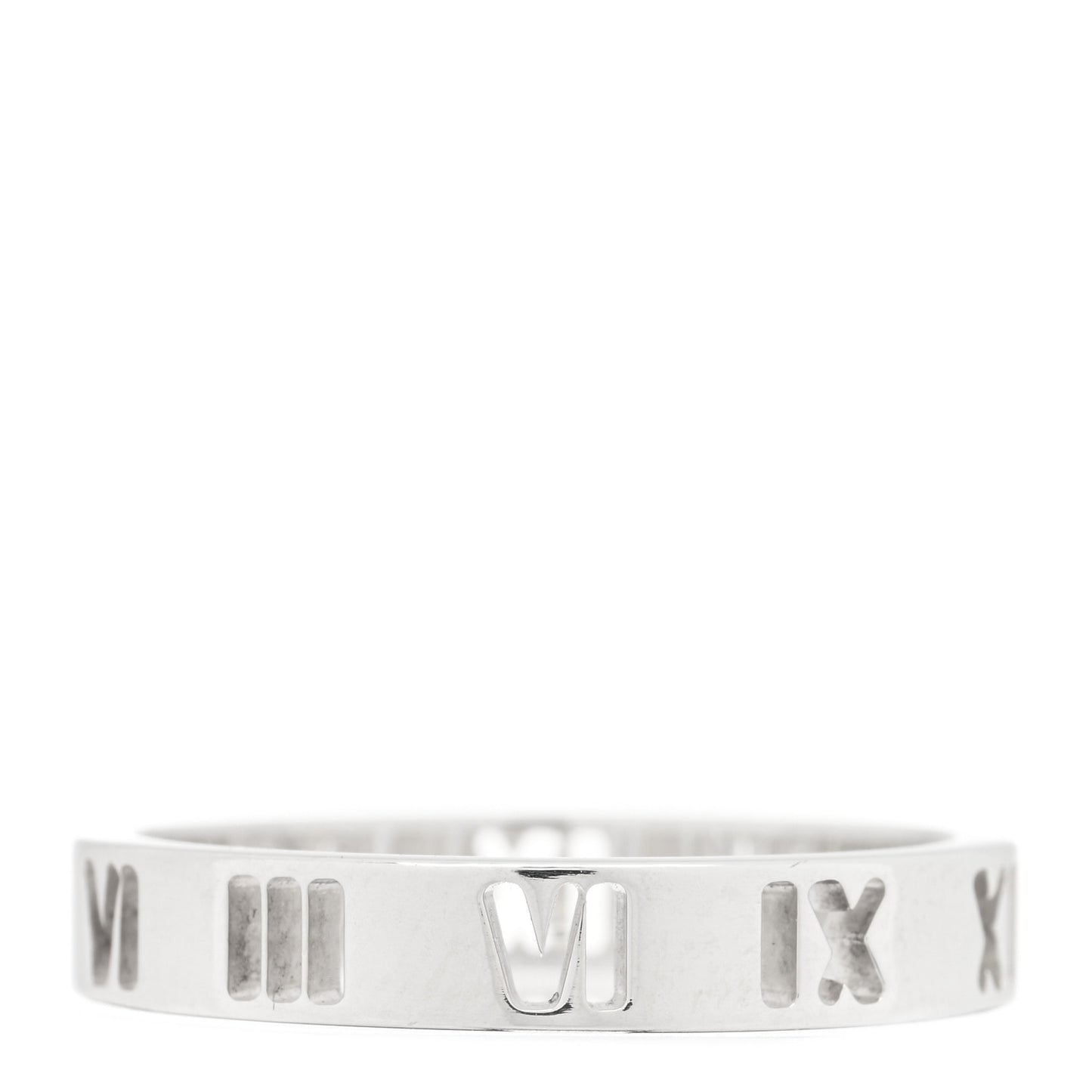 Sterling Silver Narrow Atlas Pierced Ring 53 6.25