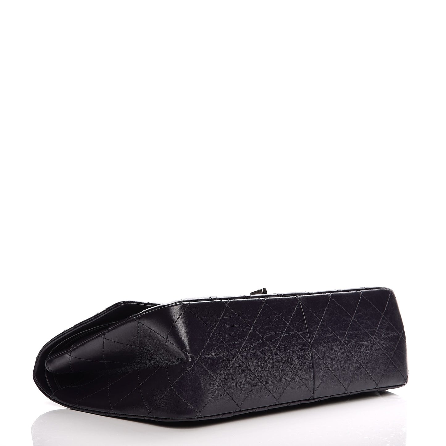 Aged Calfskin Quilted 2.55 Reissue 227 Flap Dark Purple