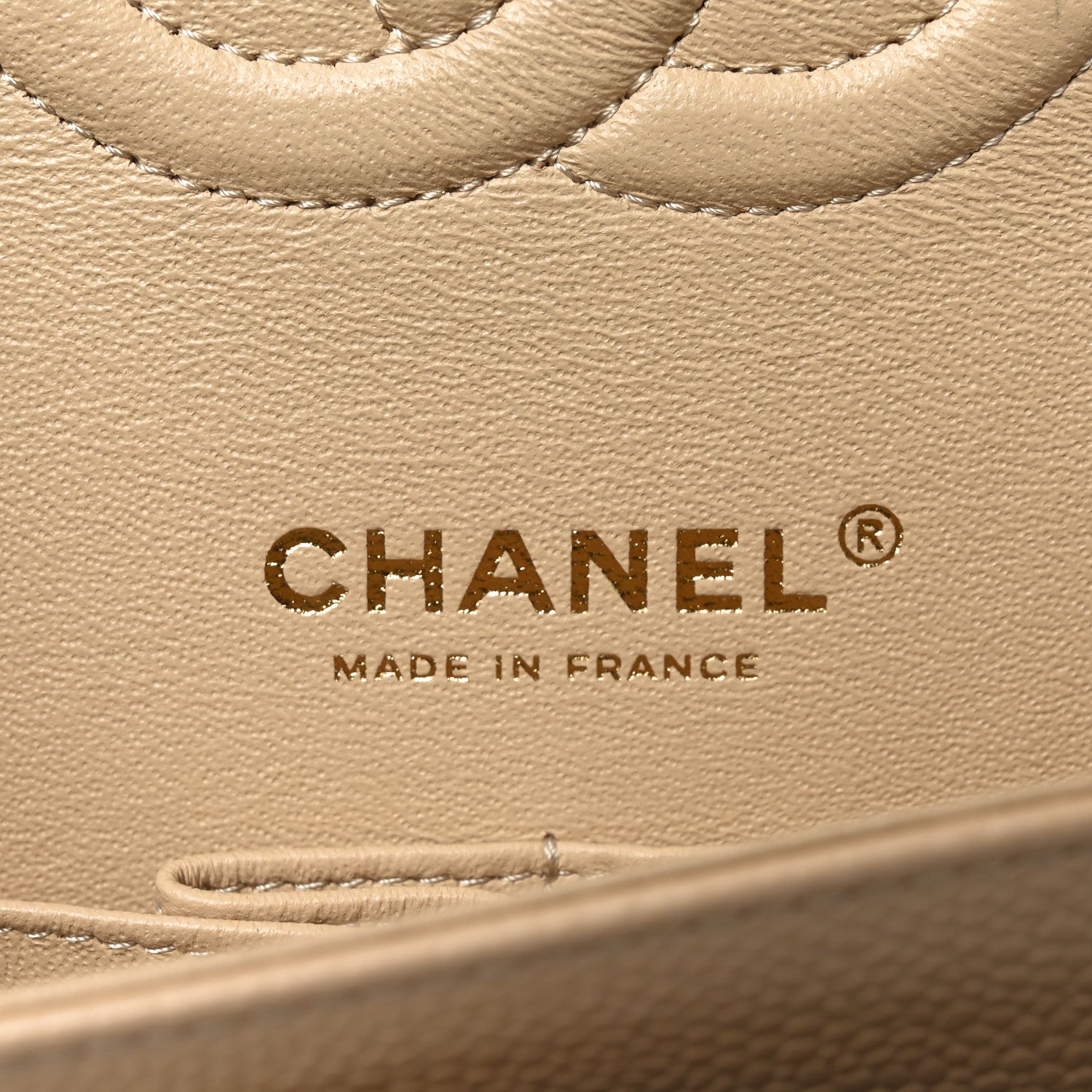 Chanel Caviar Quilted Medium Double Flap Beige 6 of 11