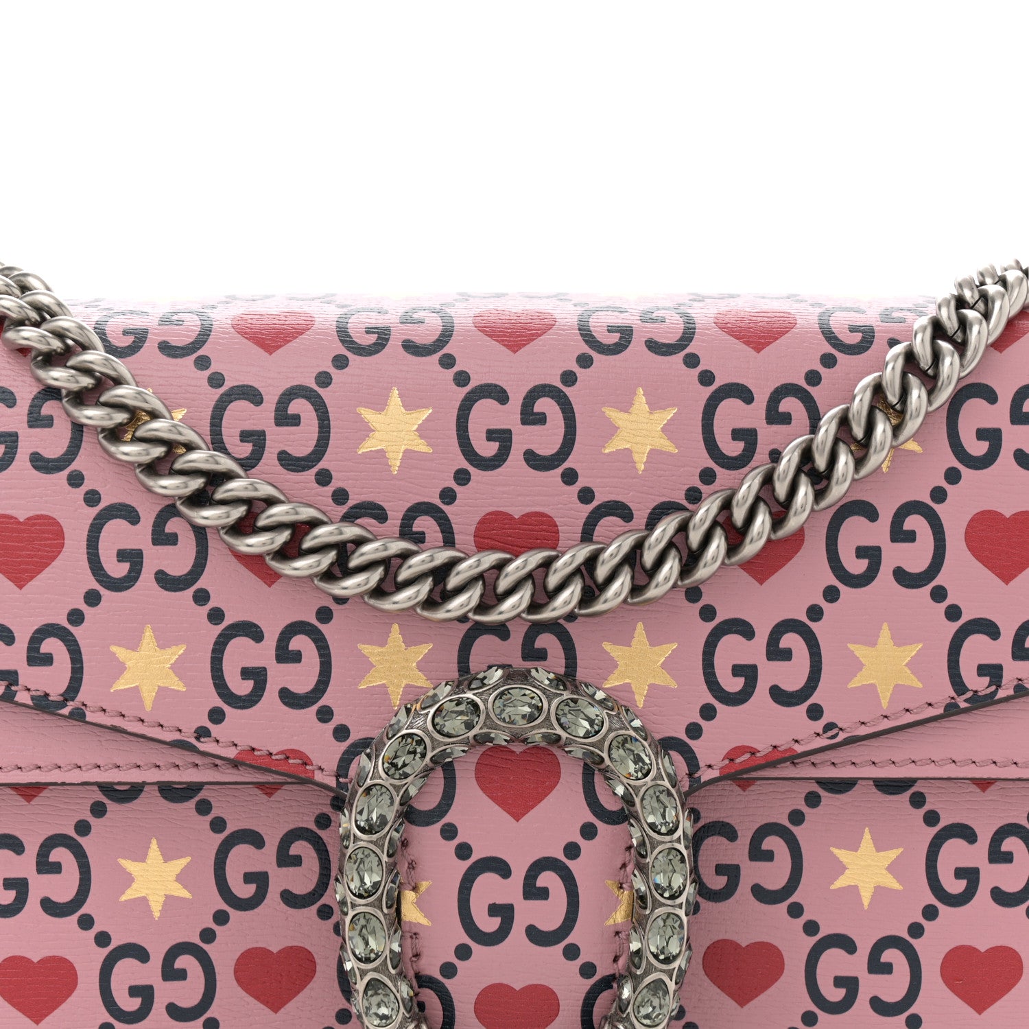 Gucci Calfskin Valentine's Day Exclusive Small Dionysus Bag Pink 9 of 13