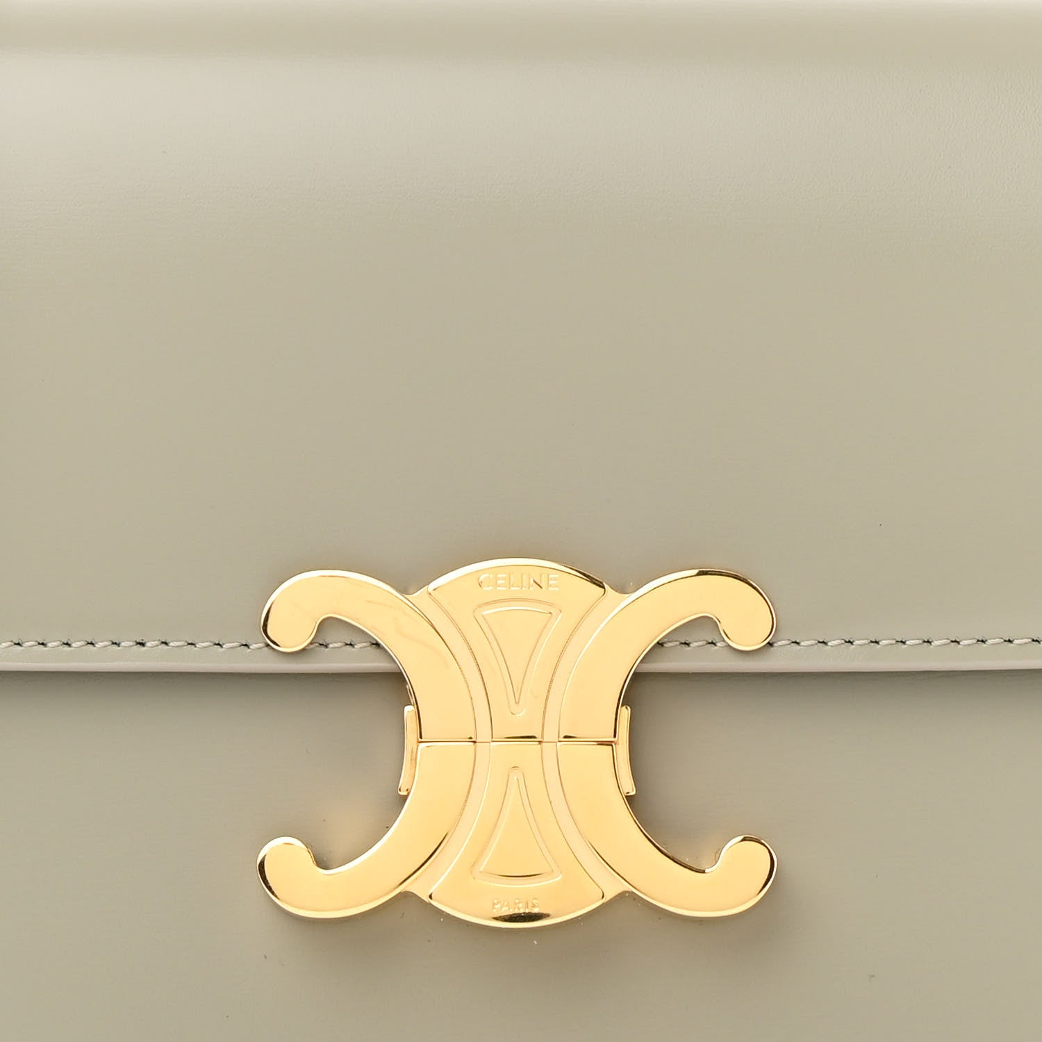 Celine Shiny Calfskin Teen Triomphe Green Clay 8 of 12