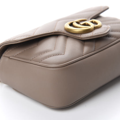 Gucci Calfskin Matelasse Super Mini GG Marmont Shoulder Bag Porcelain Rose 7 of 12