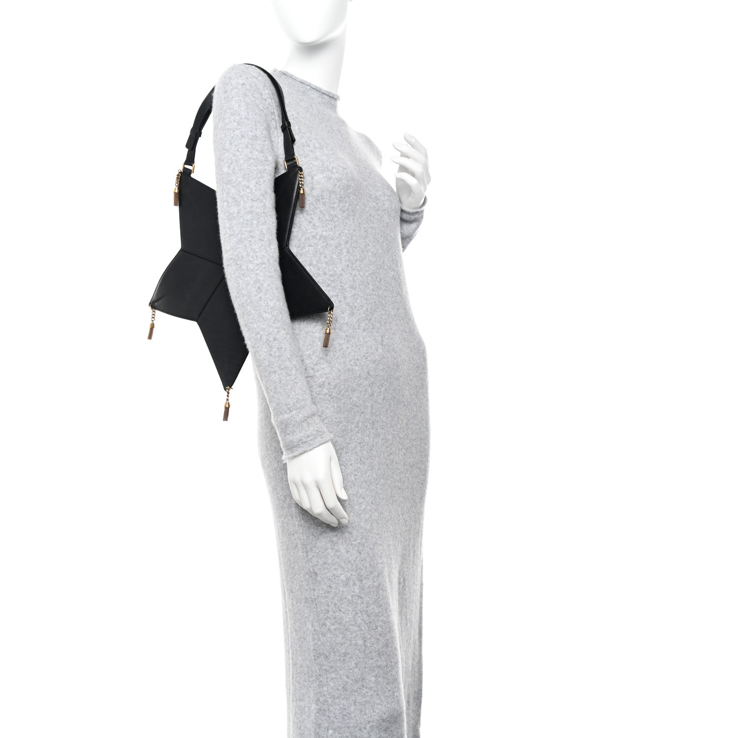 Saint Laurent Calfskin Astro Star Shoulder Bag Black 2 of 10