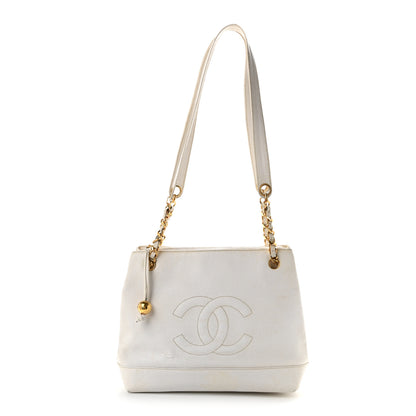 Chanel Caviar CC Shoulder Bag White 1 of 11