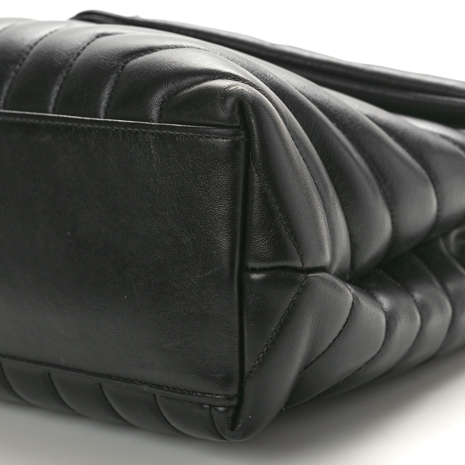 Saint Laurent Calfskin Y Quilted Monogram Medium Loulou Chain Satchel Black 11 of 12