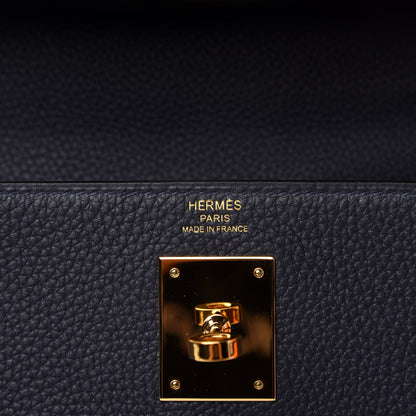 Hermes Togo Kelly Retourne 28 Bleu Nuit 8 of 12