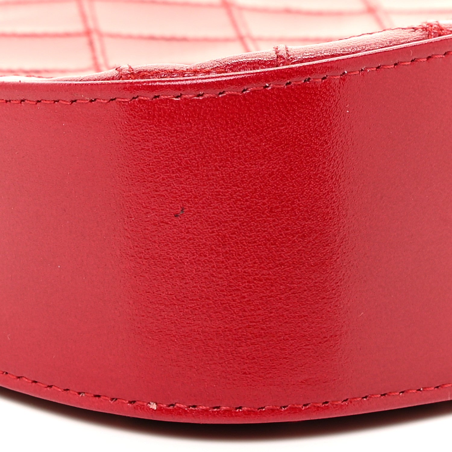 Chanel Lambskin Diamond Stitch Pochette Red 9 of 14