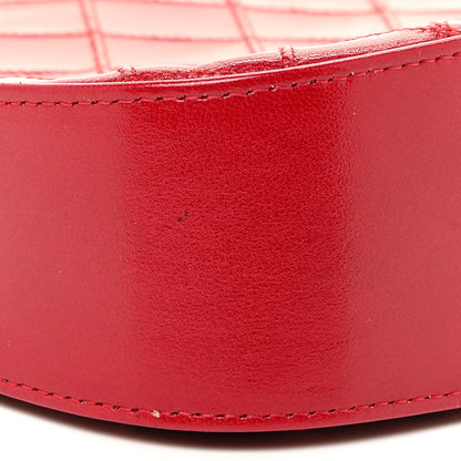 Chanel Lambskin Diamond Stitch Pochette Red 9 of 14