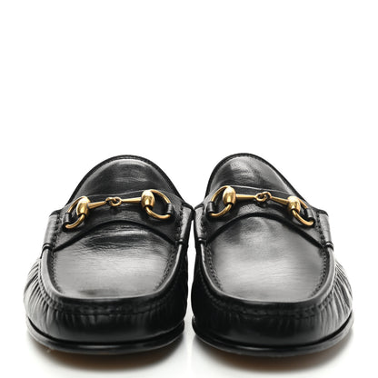 Gucci Goatskin Mens Horsebit Slippers 9 Black 2 of 7
