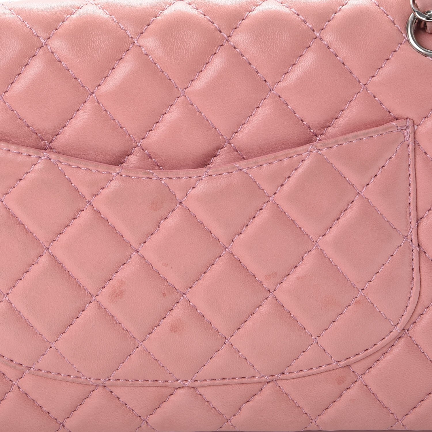 Chanel Lambskin Quilted Medium Double Flap Light Pink 10 of 13