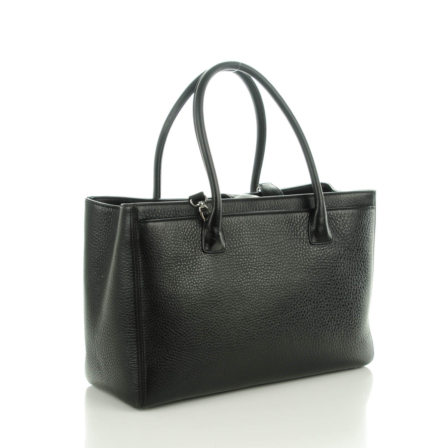 Chanel Deerskin Cerf Executive Shopper Tote Black 3 of 7
