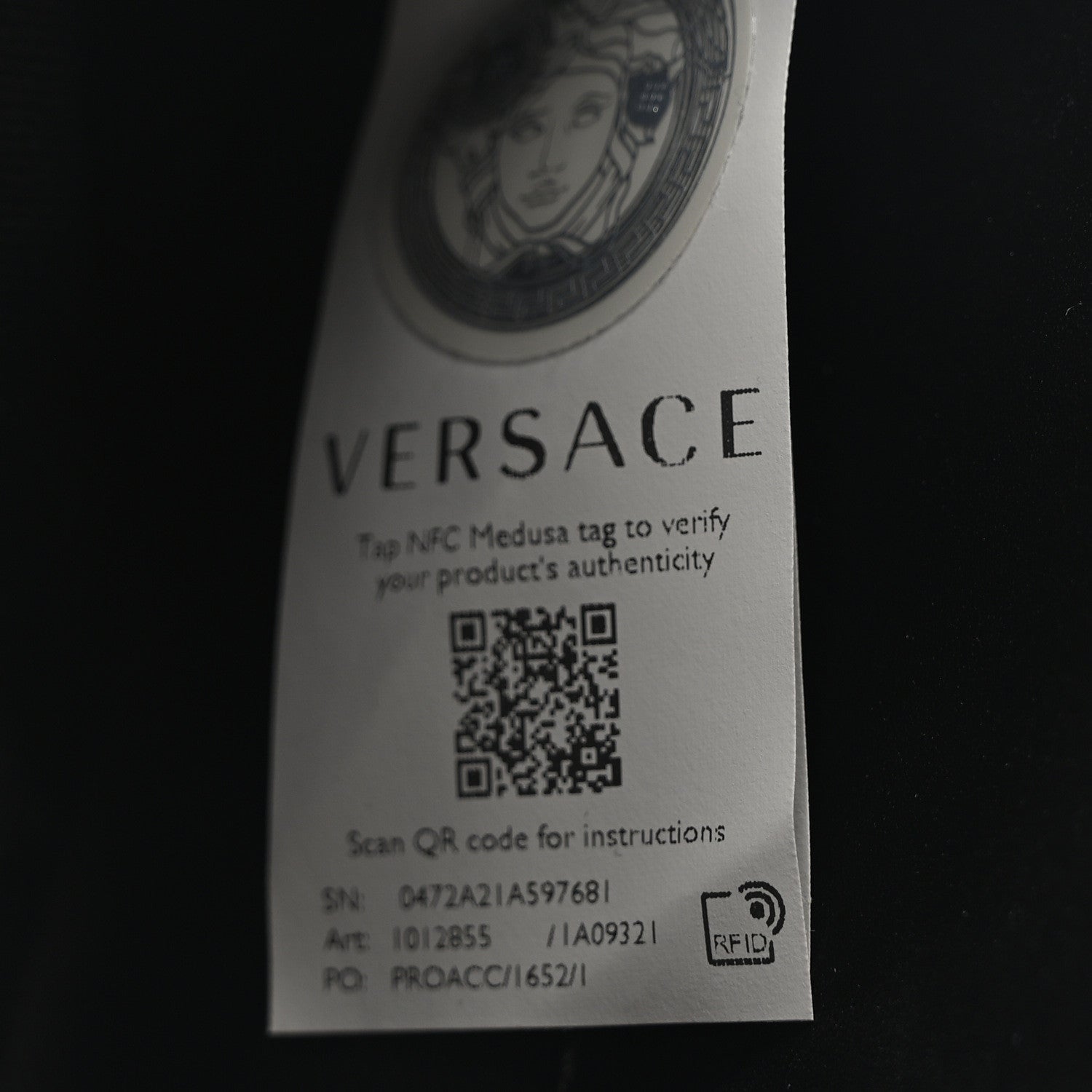 Versace Fabric Jacquard Calfskin Barocco Wristlet Pouch Black 7 of 10