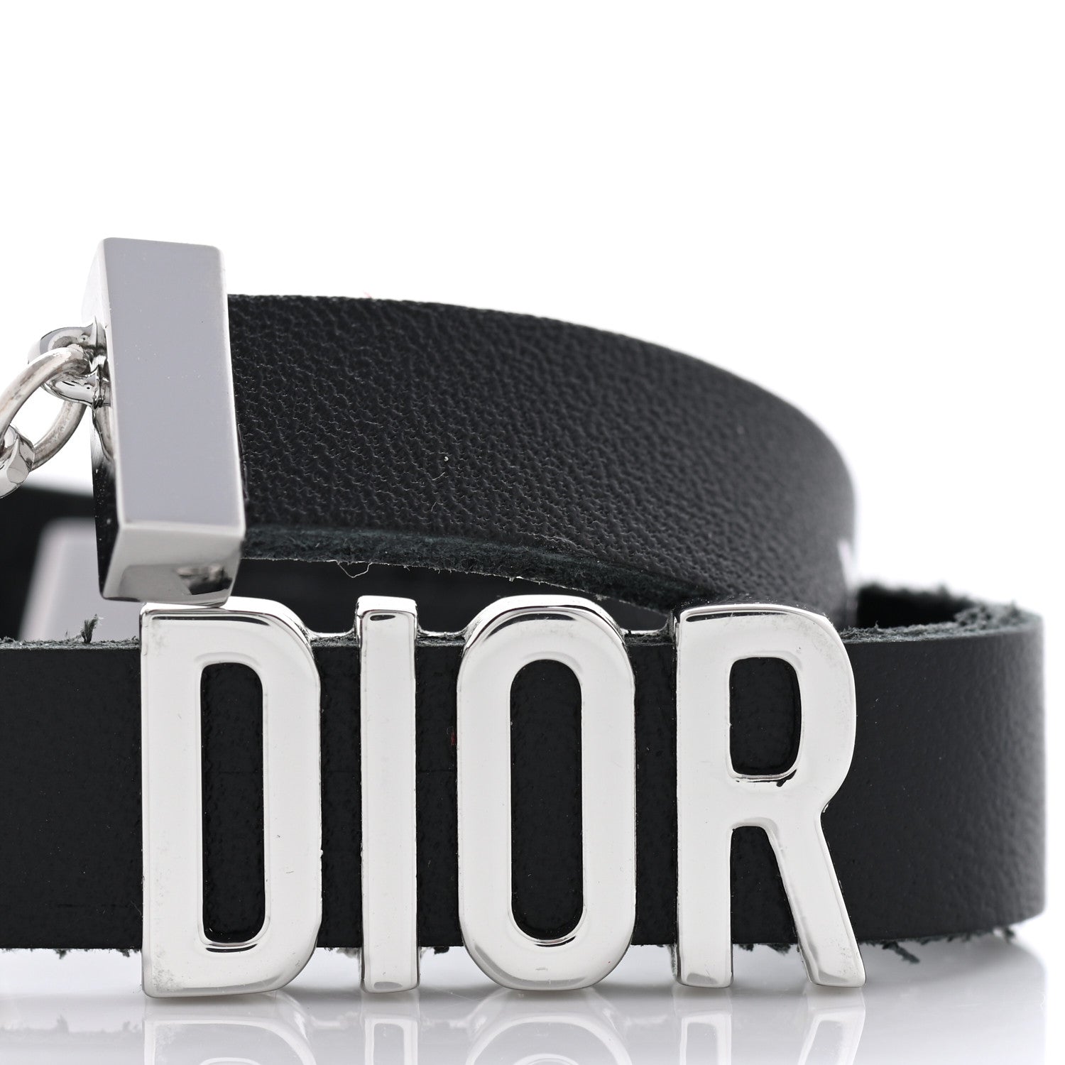 Christian Dior Calfskin Dior Bee Double Bracelet Black 4 of 5