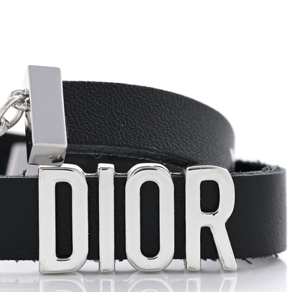 Christian Dior Calfskin Dior Bee Double Bracelet Black 4 of 5