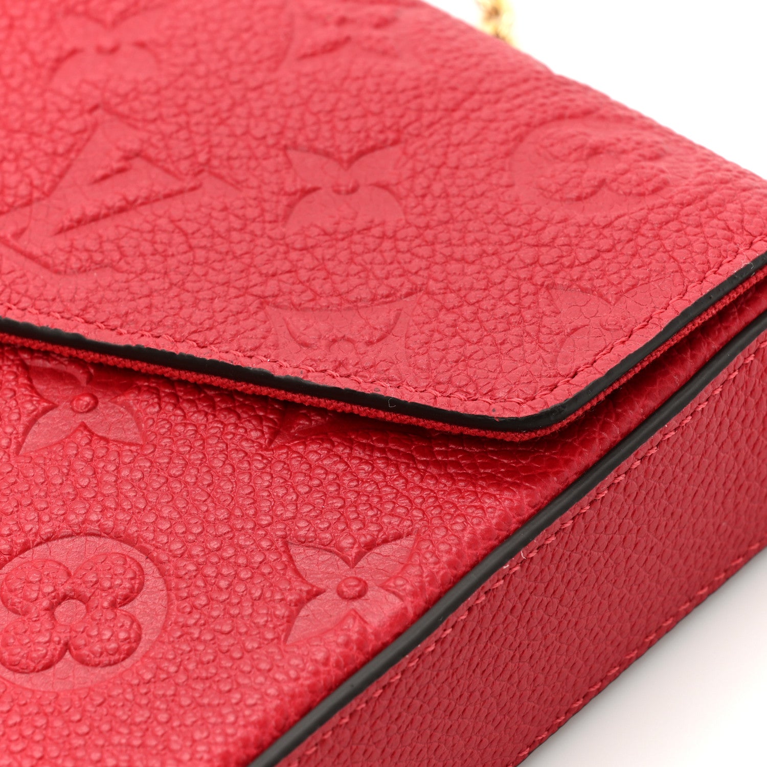Louis Vuitton Empreinte Pochette Felicie Chain Wallet Scarlet 13 of 13