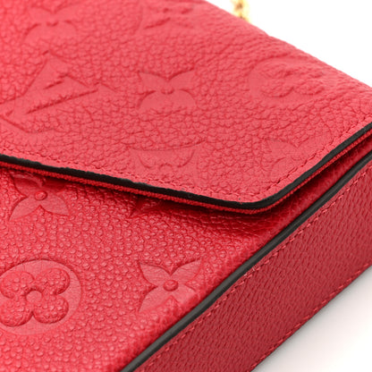 Louis Vuitton Empreinte Pochette Felicie Chain Wallet Scarlet 13 of 13