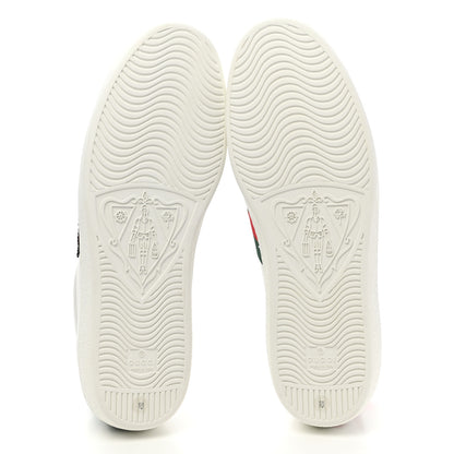 Gucci Calfskin Ayers Web Lightning Embroidered Mens Ace Sneakers 10 White 5 of 9