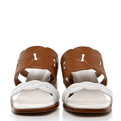 Hermes Nappa Gaby 60 Sandals 40.5 Naturel White 2 of 9