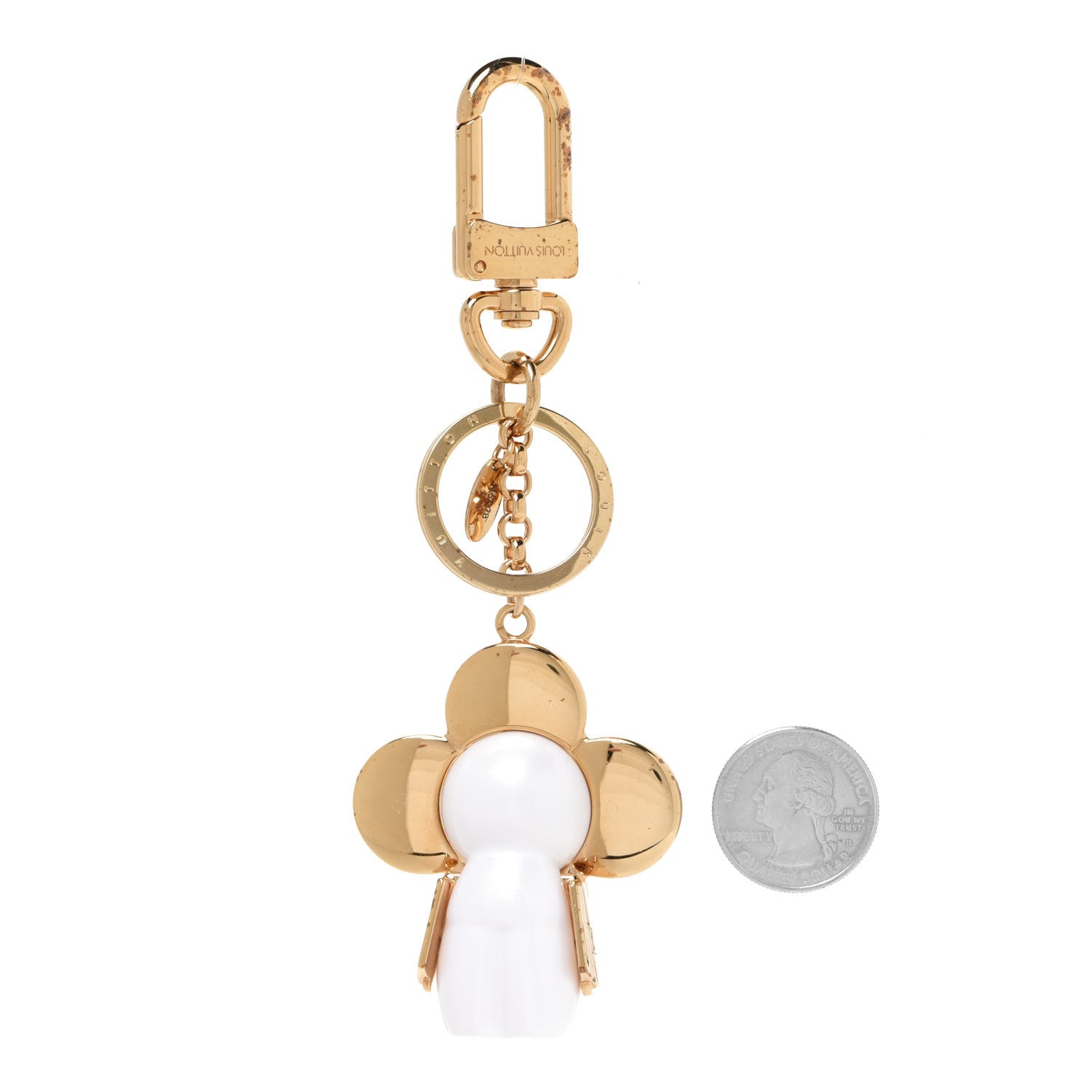 Louis Vuitton Strass Vivienne Winter Bag Charm Key Holder Gold 2 of 4